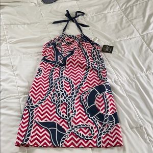 Vineyard vines nautical pattern halter dress